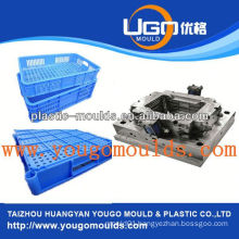 2 point Yudo hot runner vegetables plastic crate mould supplier